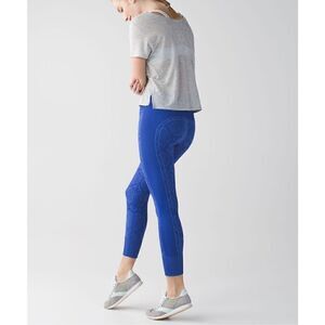 Lululemon Ebb To Street Pant yoga, gym leggings Heathered Sapphire Blue Size 2